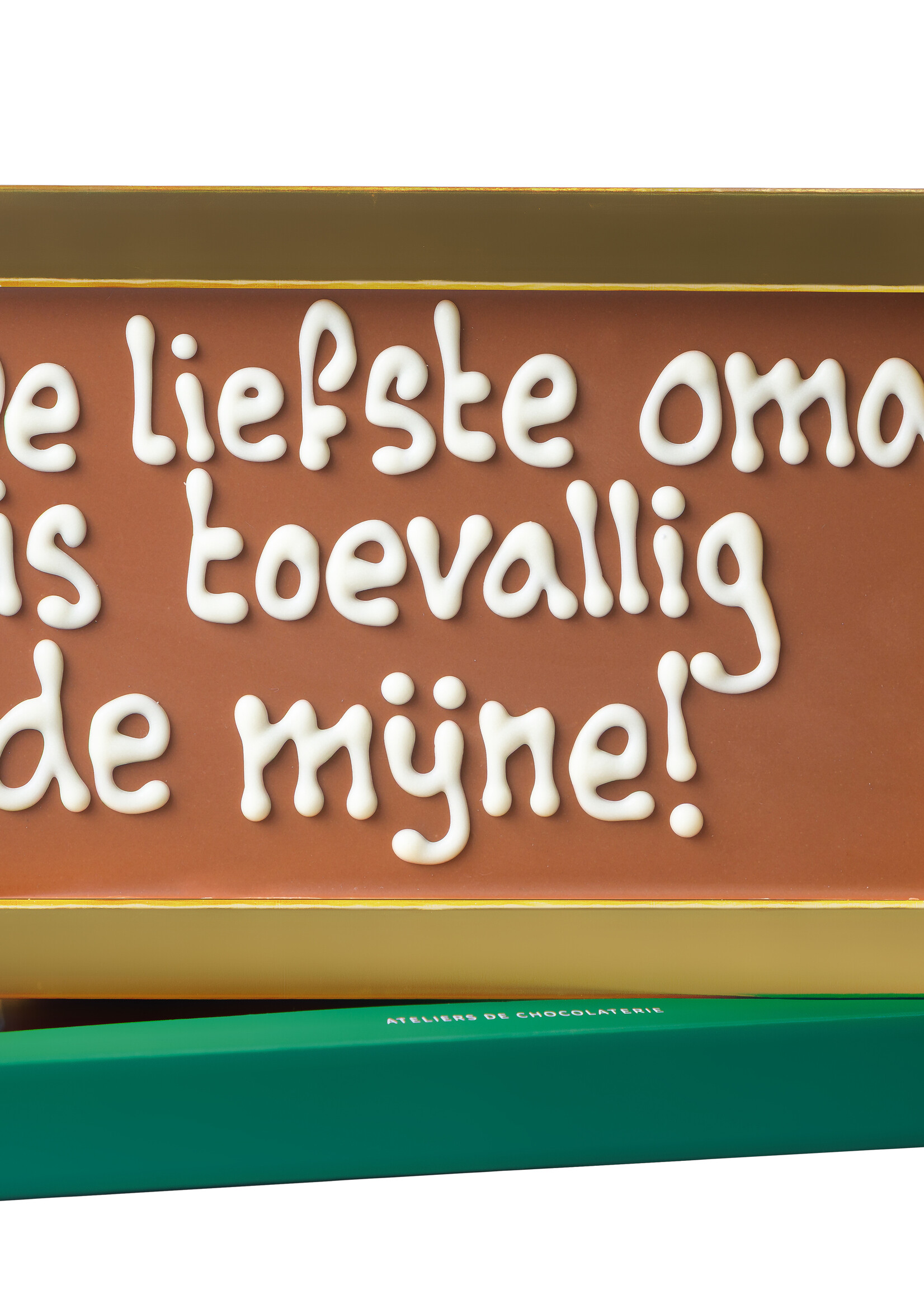 Teddy en Coco chocolade De liefste oma is toevallig wel de mijne - Chocoladereep met tekst