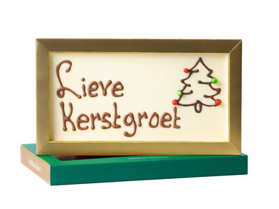 Teddy en Coco chocolade Lieve kerstgroet - Chocoladereep met tekst
