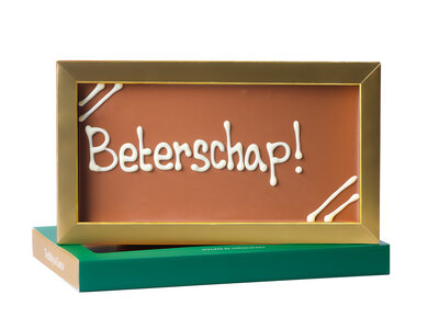 Teddy en Coco chocolade Beterschap - Chocoladereep met tekst