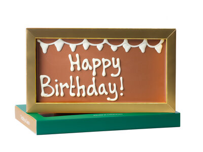 Teddy en Coco chocolade Happy Birthday - Chocoladereep met tekst