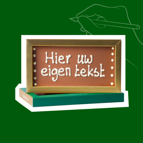 Chocoladerepen met tekst