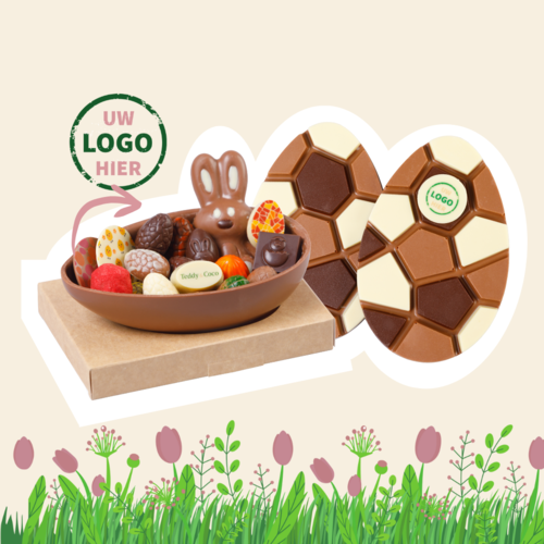 Chocolade-paasgeschenken met logo
