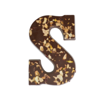 Luxe chocoladeletter puur met noten