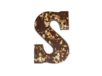 Teddy en Coco chocolade Luxe chocoladeletter puur met noten