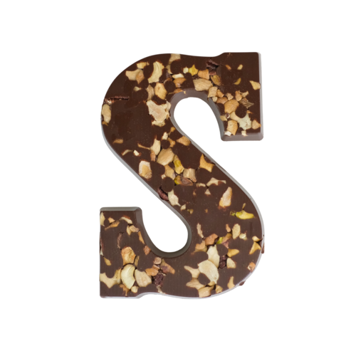 Teddy en Coco chocolade Luxe chocoladeletter puur met noten