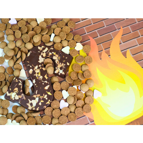 Teddy en Coco chocolade Luxe chocoladeletter puur met noten