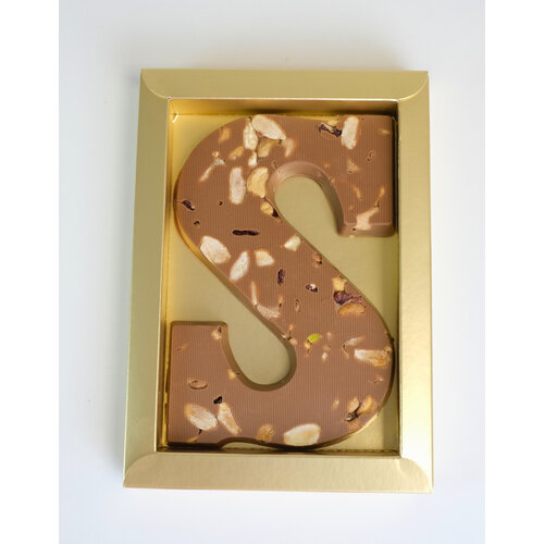Teddy en Coco chocolade Luxe chocoladeletter melk met noten