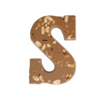 Luxe chocoladeletter melk met noten