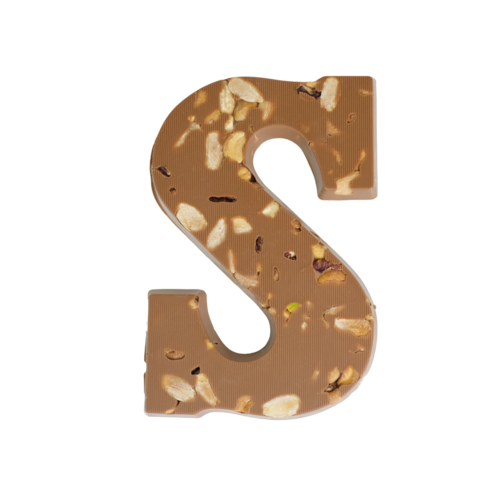 Teddy en Coco chocolade Luxe chocoladeletter melk met noten