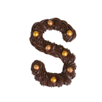 Luxe handgespoten chocoladeletter puur