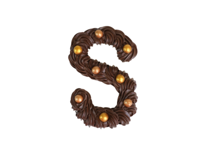 Teddy en Coco chocolade Luxe handgespoten chocoladeletter puur