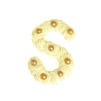 Luxe handgespoten chocoladeletter wit