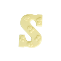 Luxe ambachtelijke chocoladeletter wit