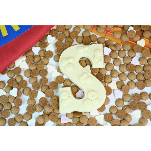 Teddy en Coco chocolade Luxe ambachtelijke chocoladeletter wit