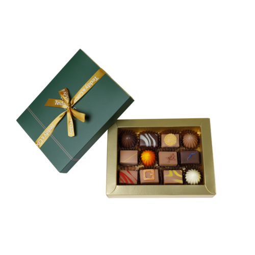 Teddy en Coco chocolade Brievenbus kerstbonbons met logo