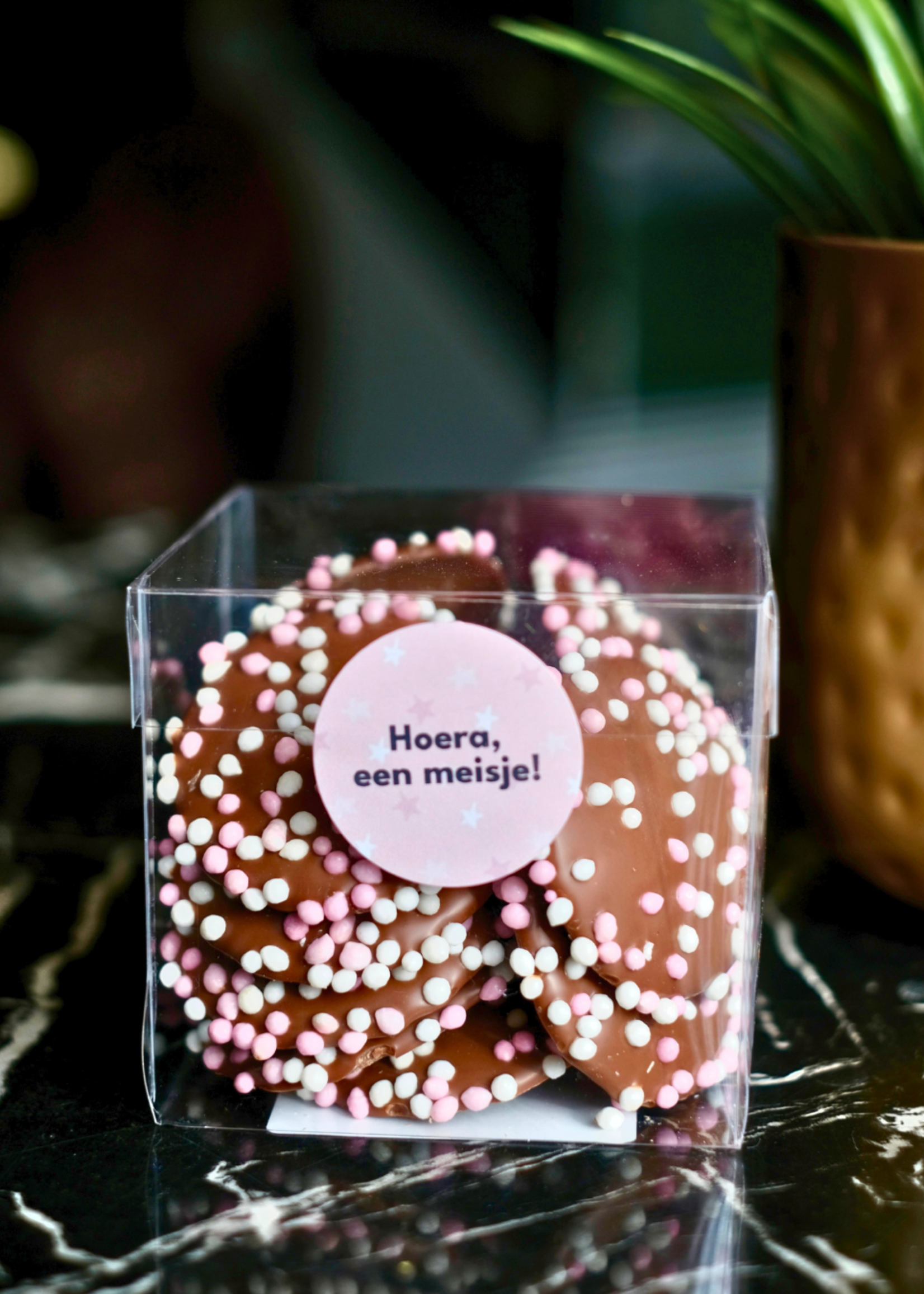 Teddy en Coco chocolade Geboorte flikken meisje doosje