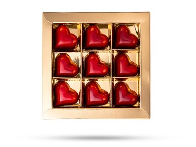 Teddy en Coco chocolade Hart bonbons - 9 stuks