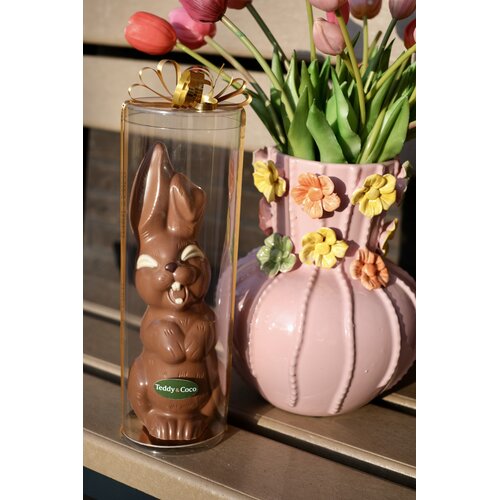 Teddy en Coco chocolade Paashaas groot van chocolade Teddy en Coco chocolade Paashaas groot van chocolade