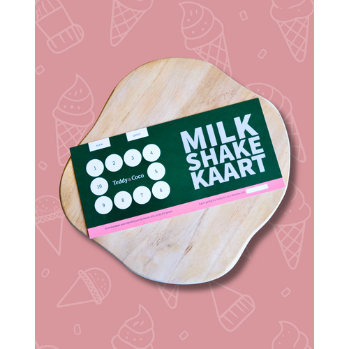 Teddy & Coco Milkshakekaart Teddy & Coco Milkshakekaart