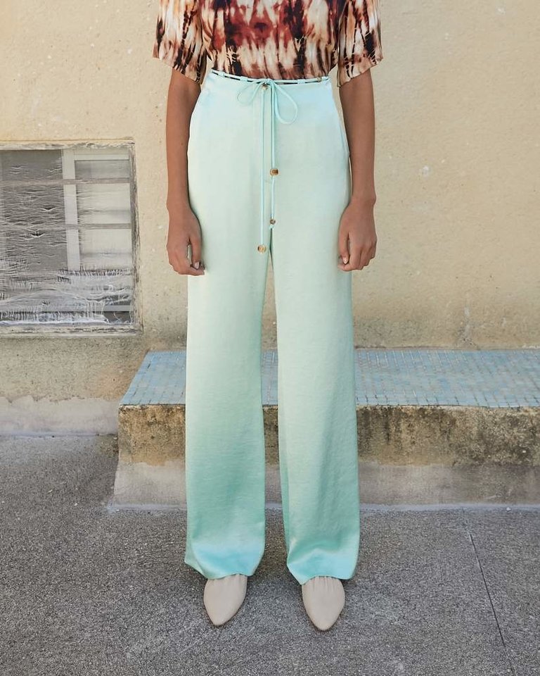 Nanushka Flax Satin Pants