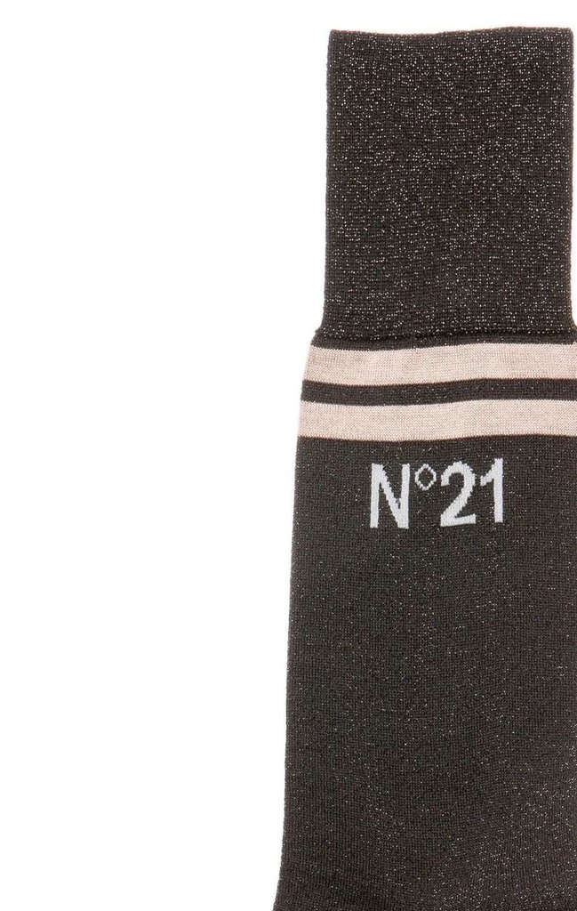 N°21 Glitter Socks Black