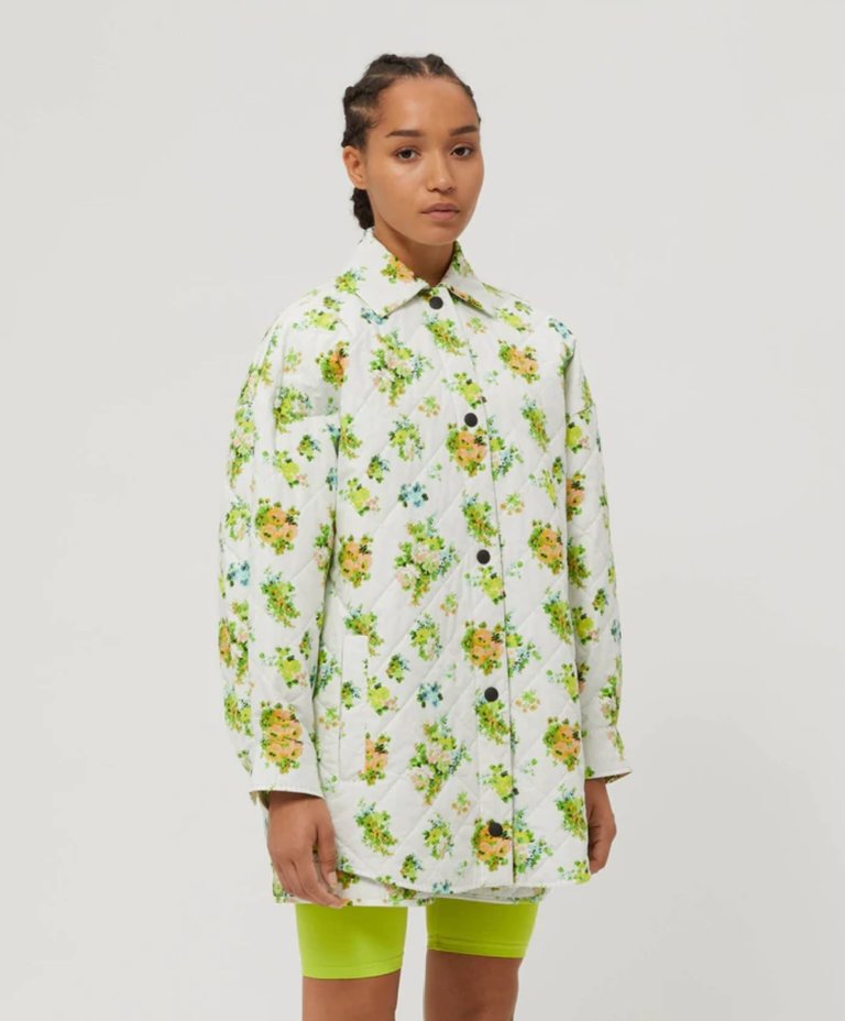 MSGM Floral Quilted Overshirt