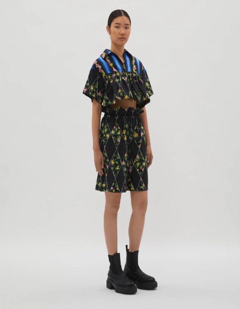 MSGM Argyle Pattern Bermuda