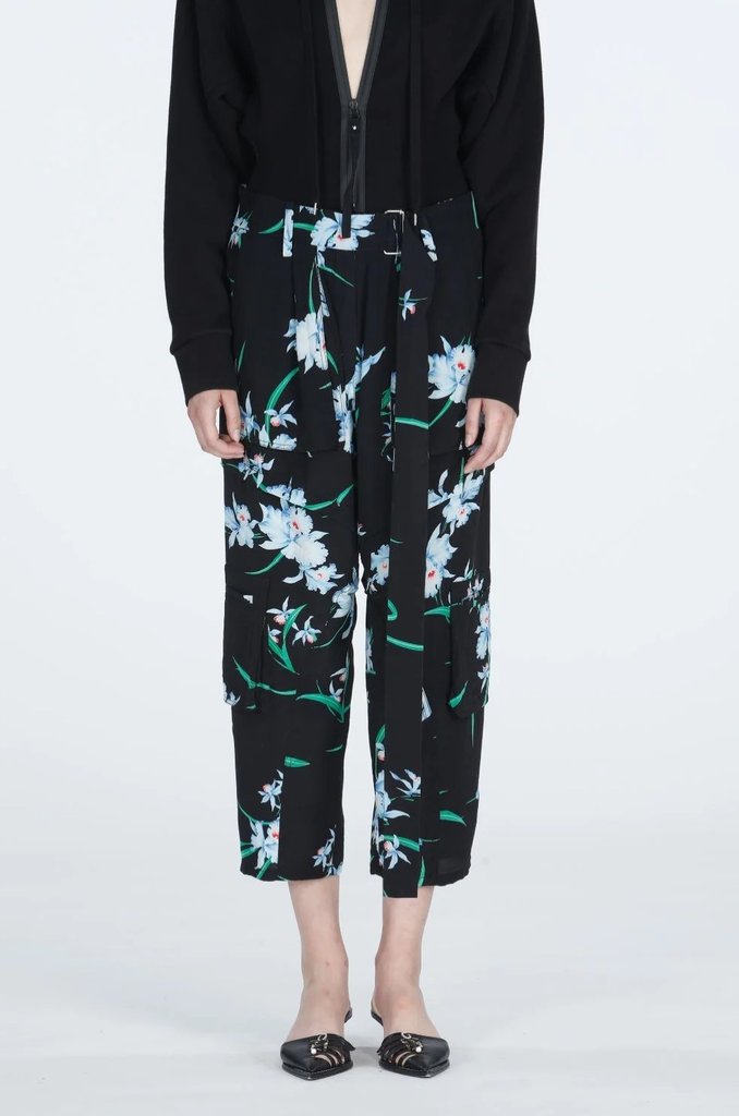 N°21 Floral-Print Silk Trousers