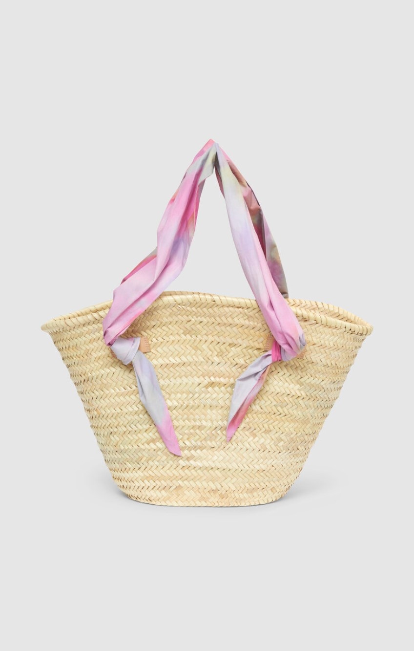 floral straw bag