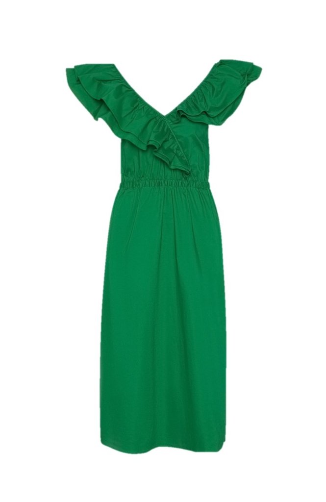 Celia Ruffle Dress Green