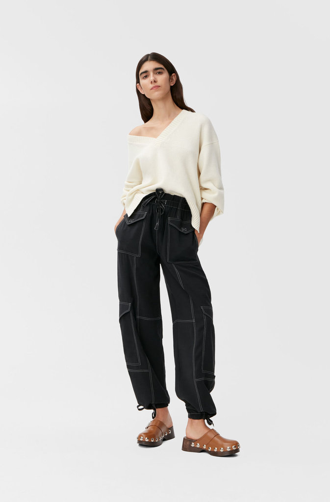 GANNI Slub Cargo Trousers