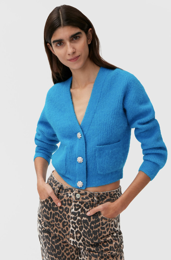 GANNI Relaxed Wool Cardigan