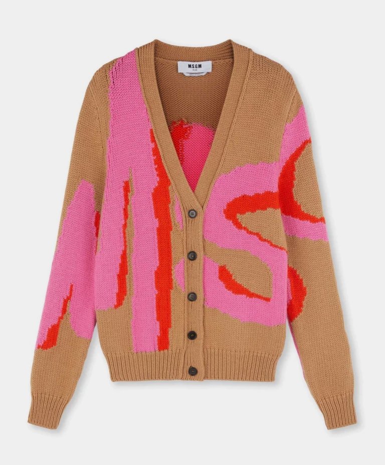 MSGM Maxi-logo Cardigan