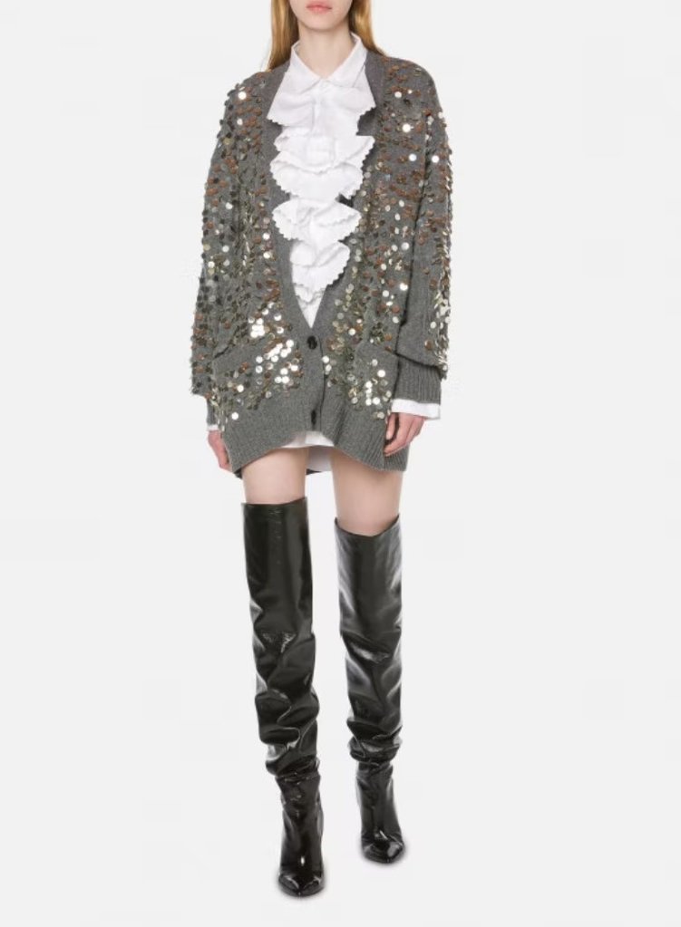 Cardigan with sequins