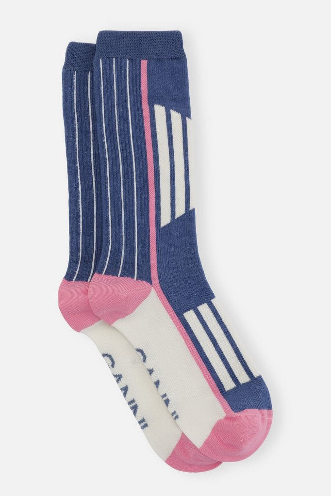 GANNI Cotton Sporty Sock