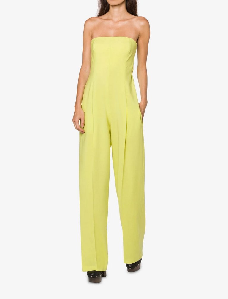 Stretch cool wool jumpsuit