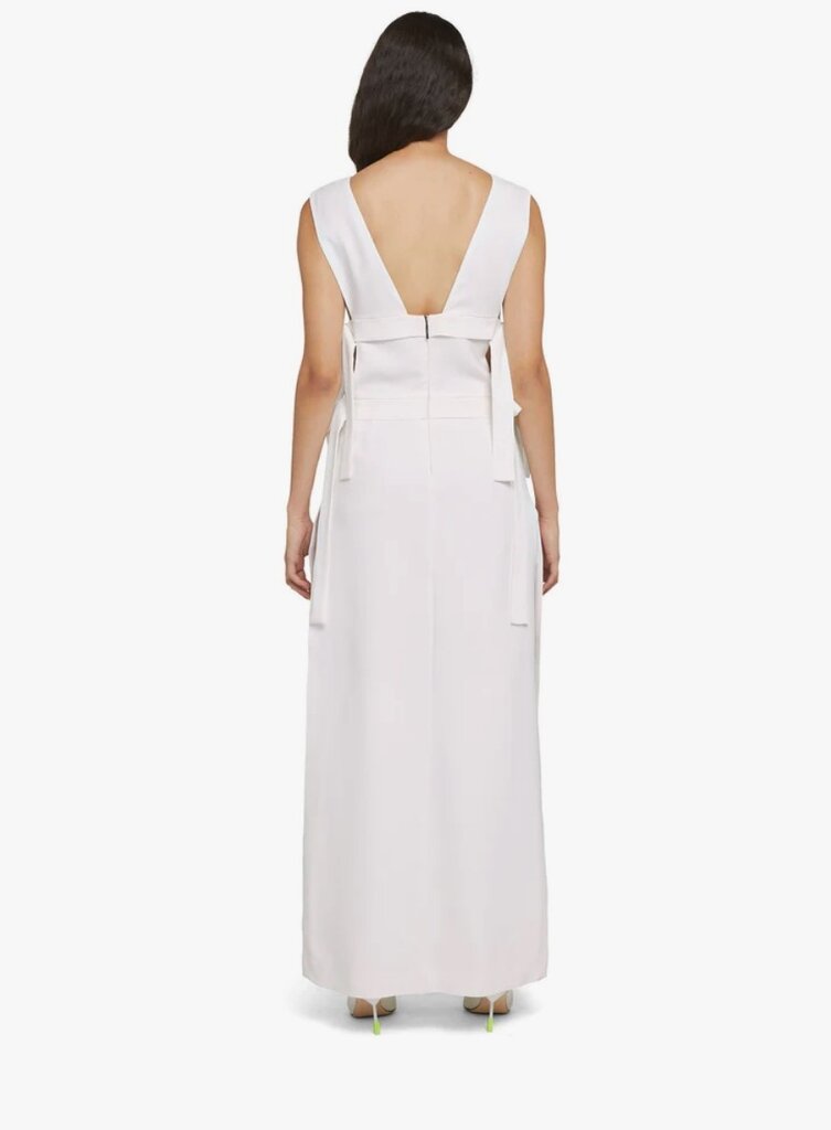 MSGM Long dress with slit and bows