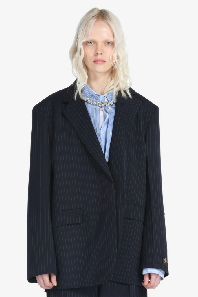 N°21 Pinstripe Single-Breasted Blazer