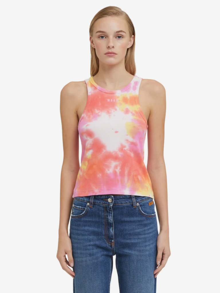 MSGM Tie-dye Tank Top