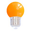 Lampe boule orange 1 watt avec abat-jour standard Ø45