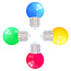 Kit de 4 ampoules LED guinguette colorées