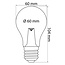 Ampoule guinguette LED rouge, 1 watt,  grande enveloppe, Ø60