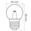 Ampoules blanc chaud à lentille, dimmables, Ø45 mm, 2 watts