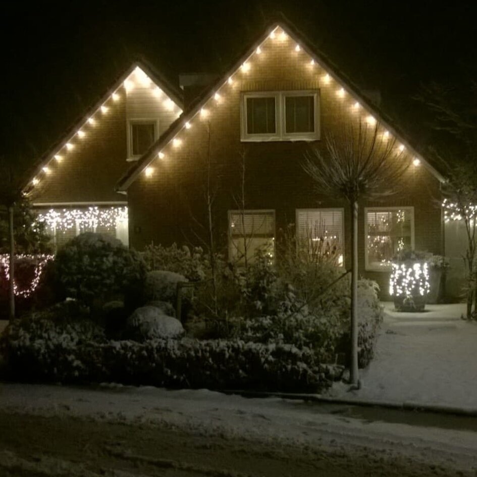 Guirlande guinguette noire de  15 mètres avec fiche et 15 ou 30 douilles montées