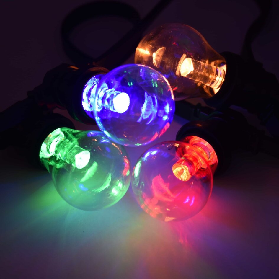 Ampoule LED colorée avec grande enveloppe transparente, Ø60