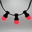 Lampe à boule rouge 1 watt avec abat-jour standard Ø45