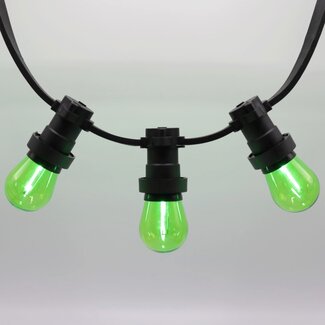 Ampoule LED guinguette, verte,  à filament, 1 watt