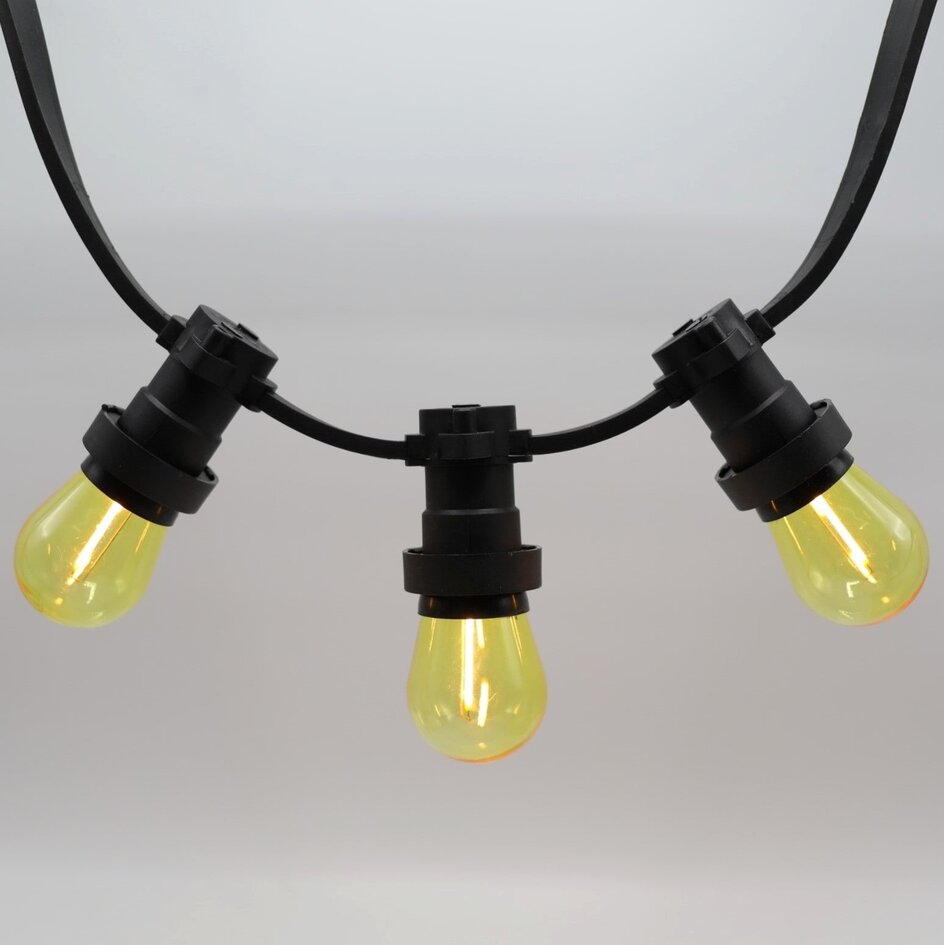 Ampoule LED guinguette, jaune,  à filament, 1 watt