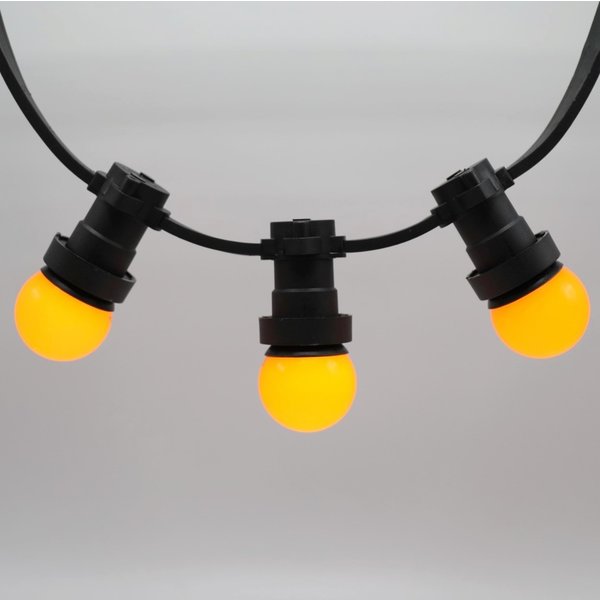 Lampe boule orange 1 watt avec abat-jour standard Ø45
