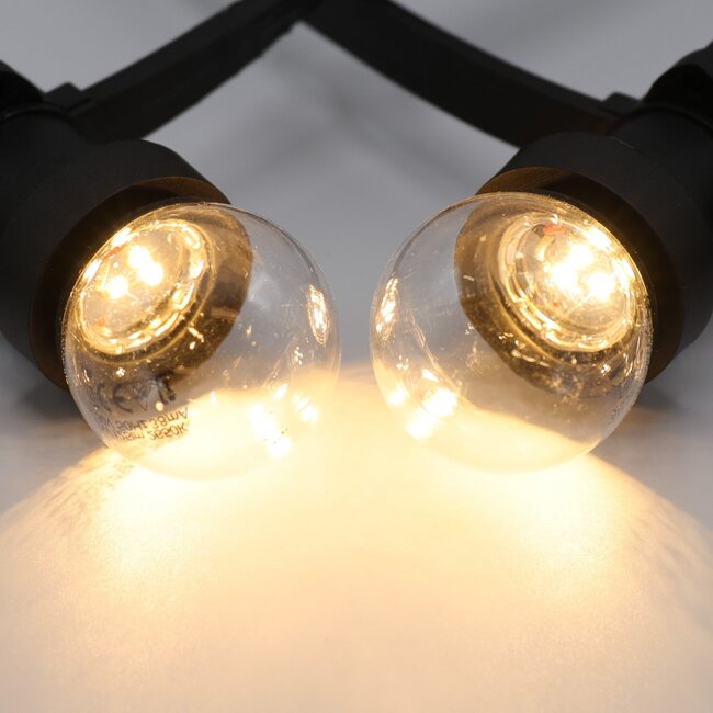 Ampoules guinguette à LED blanc chaud, encastrées, enveloppe  transparente, Ø45